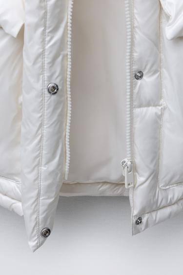WATER-REPELLENT FEATHER DOWN PUFFER JACKET - Ecru by Zara - Image 7