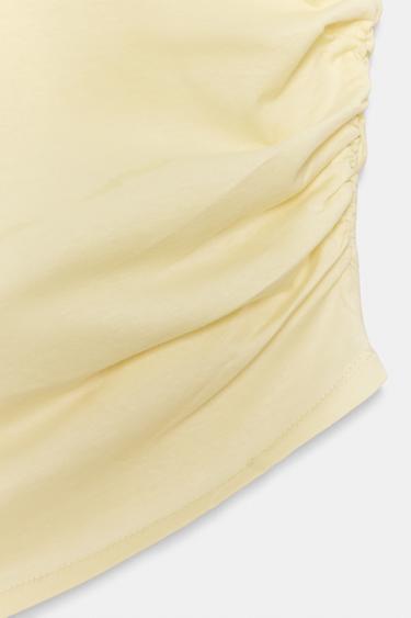ASYMMETRIC DRAPED TOP - Yellow by Zara - Image 7