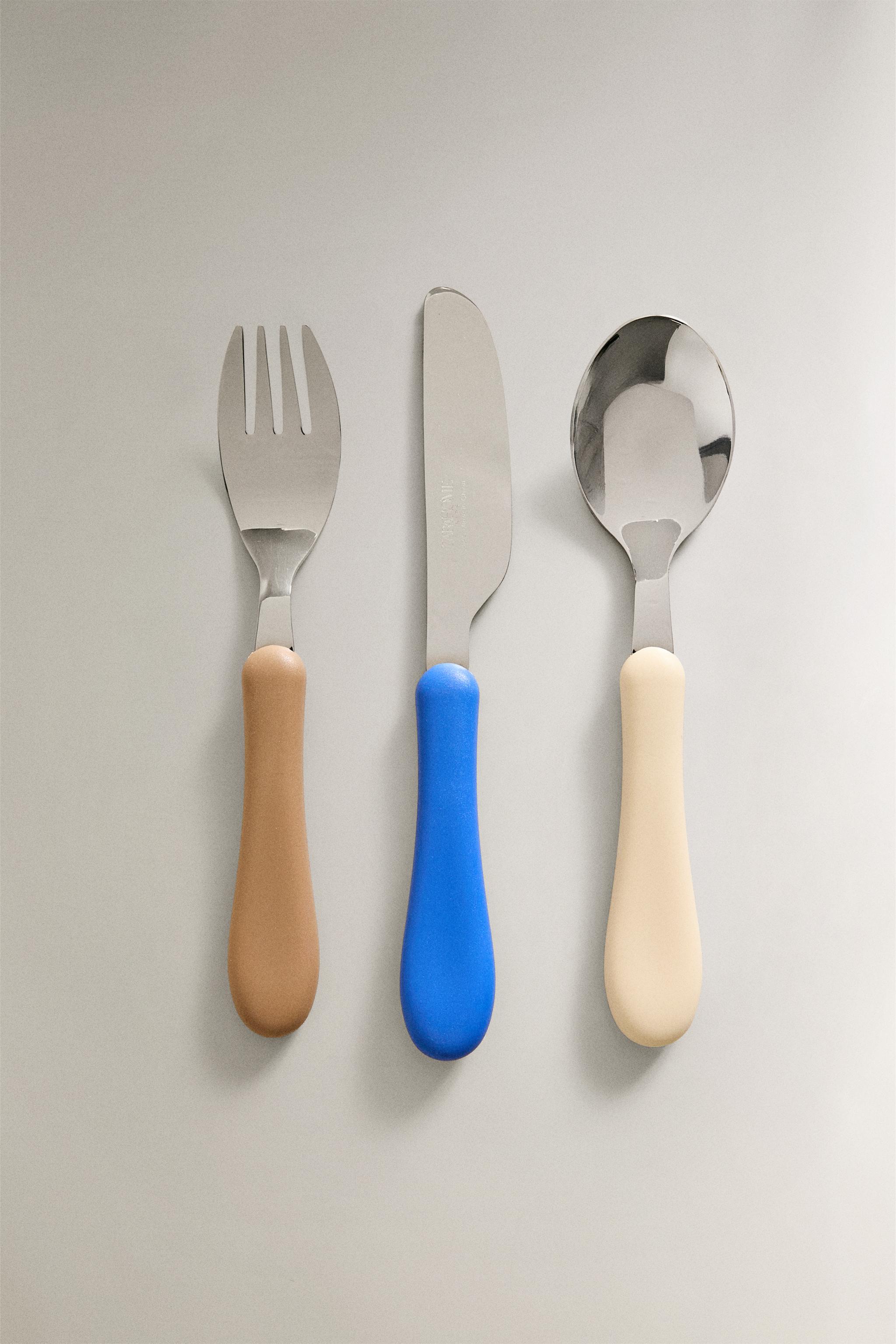 シリコンハンドル キッズ カトラリー セット - マルチカラー | ZARA