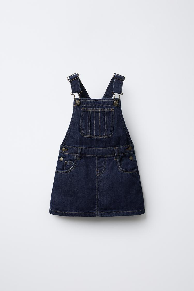 BENSIMON ® X ZARA DENIM PINAFORE DRESS Blue ZARA Turkey