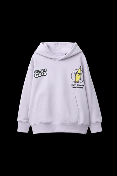 SUDADERA CAPUCHA ESTAMPADO STUMBLE GUYS ™ © SCOPELY - Lila de Zara - Imagen 0