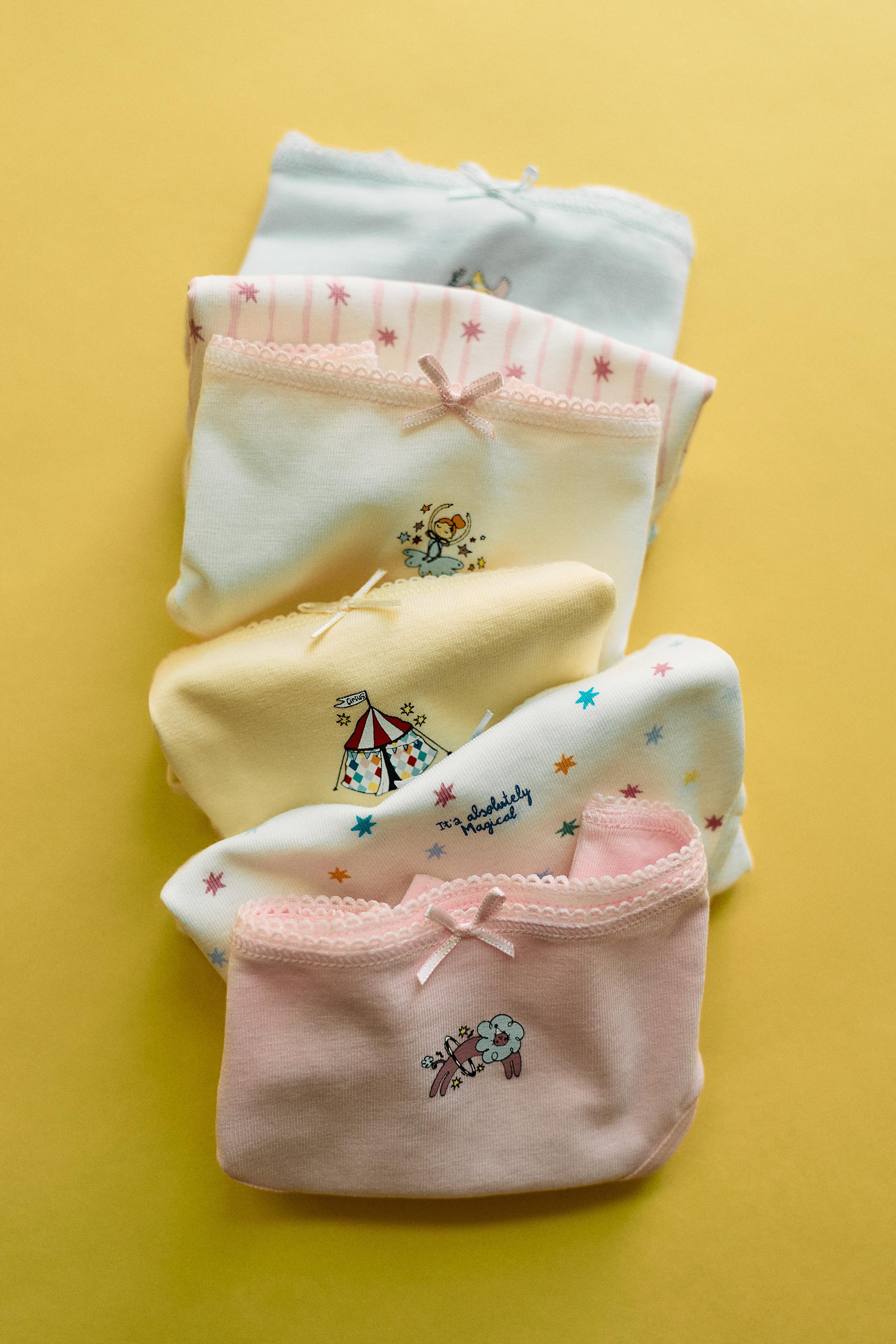 1 1/2-6 YEARS / SIX-PACK OF CIRCUS UNDERWEAR — Multicolored