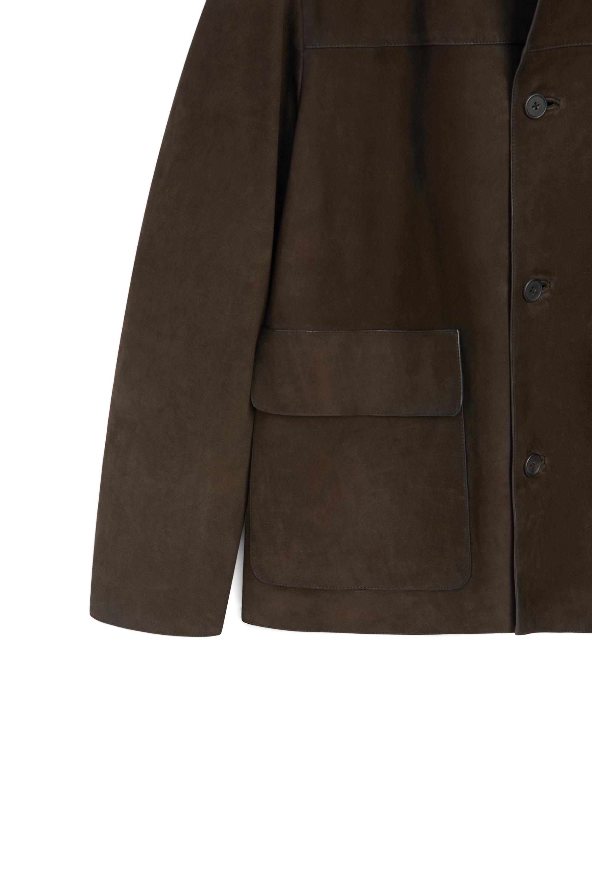 Leather nubuck pocket detail jacket - LIMITED EDITION