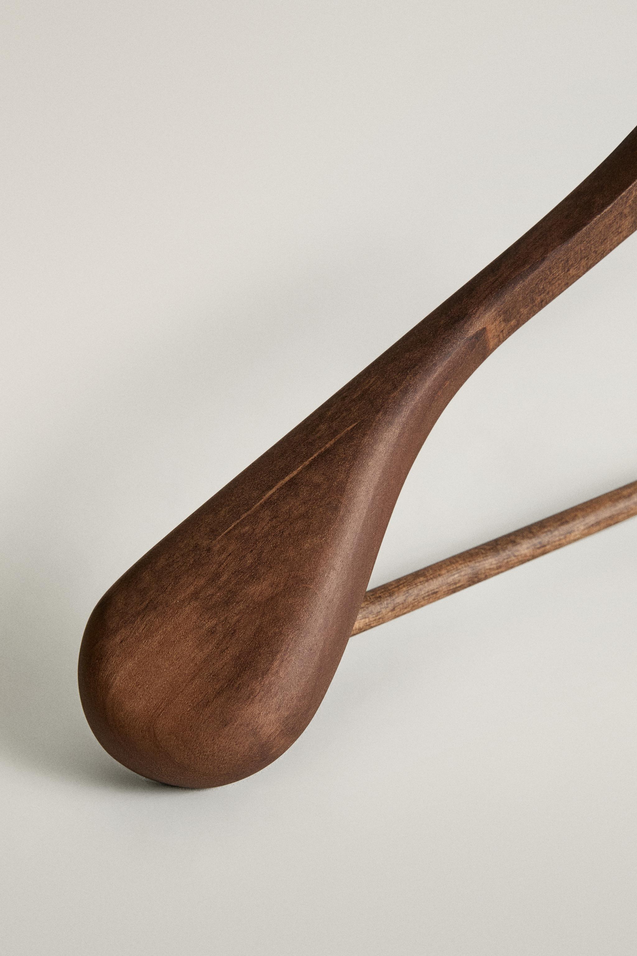 WOOD-FINISH COAT HANGER