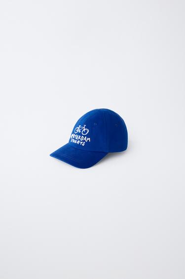 CASQUETTE BRODÉE - Bleu roi de Zara - Image 1
