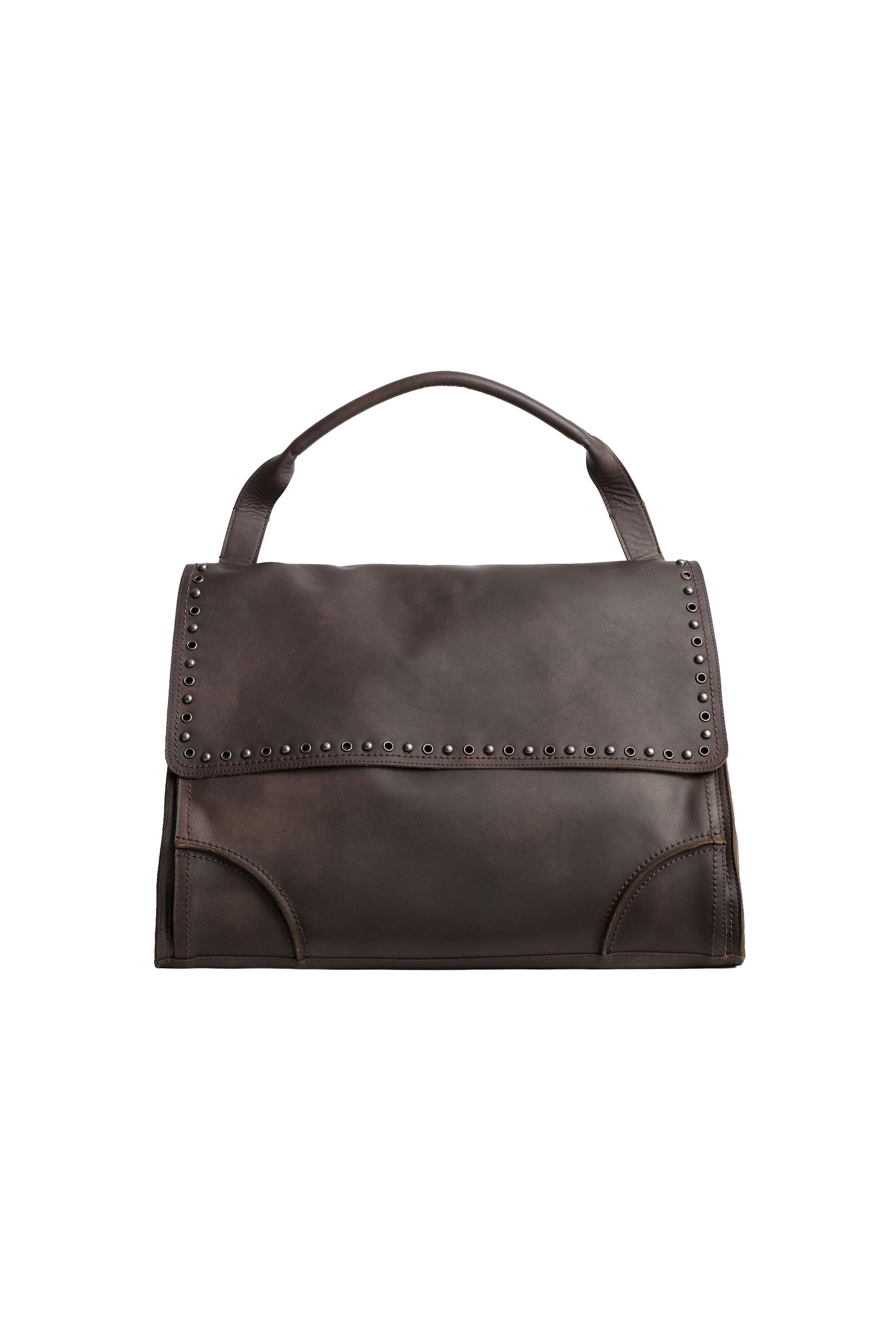 SAC BANDOULIÈRE EN CUIR À CLOUS