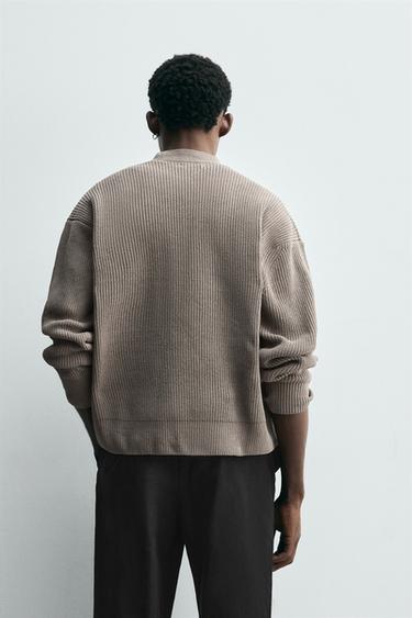 PURL KNIT CARDIGAN - Stone by Zara - Image 2