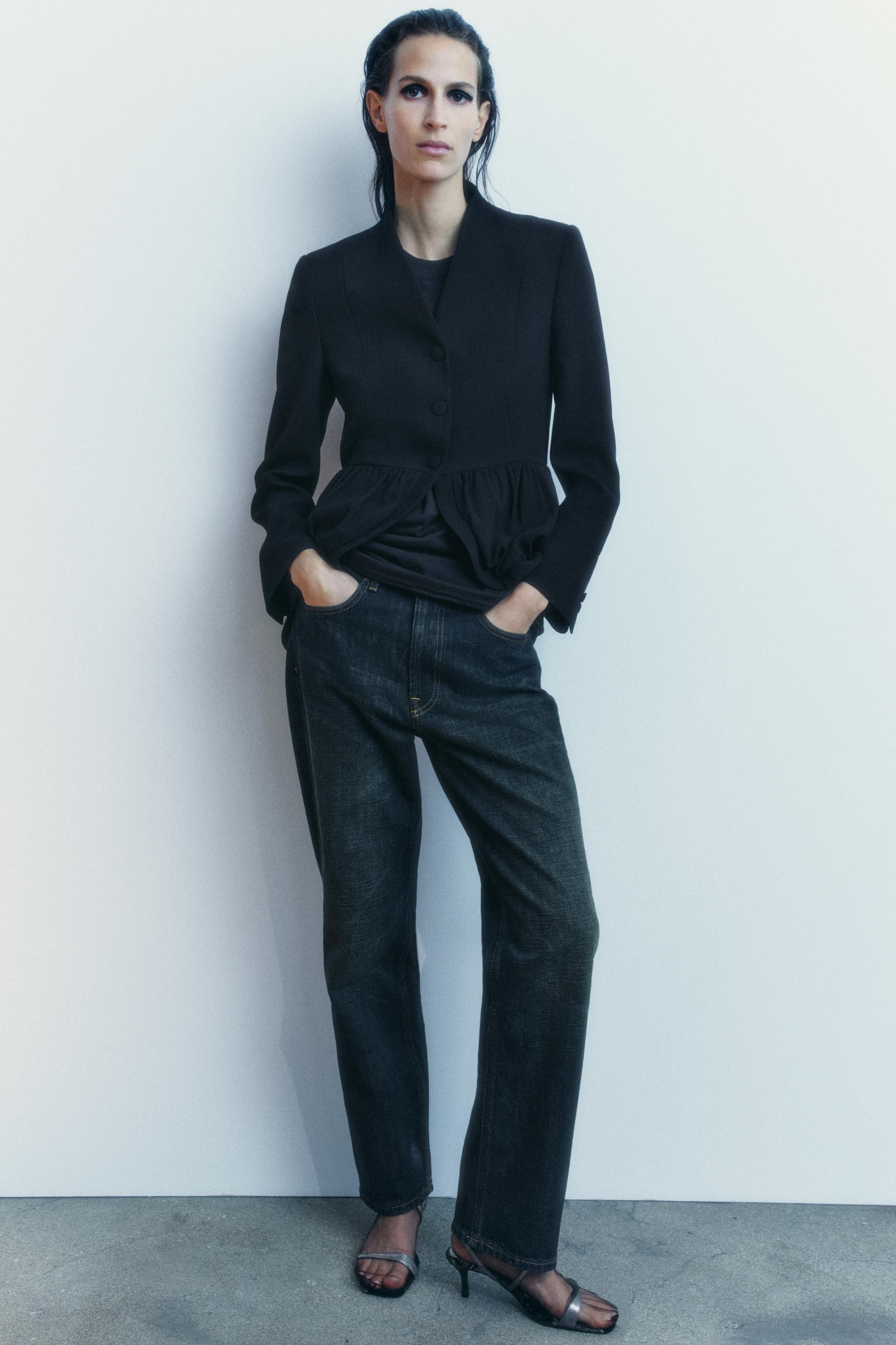 PEPLUM BLAZER ZW COLLECTION Black ZARA United States