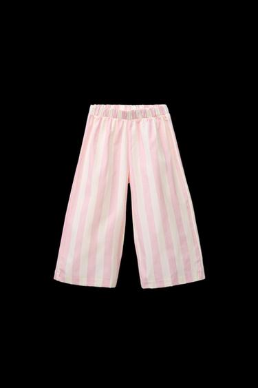 PANTALÓN COMBINADO RAYAS CASA LAWA © X ZARA KIDS - Rosa pastel de Zara - Imagen 0