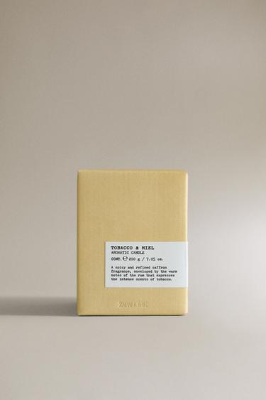 (200 G) BOUGIE PARFUMÉE TOBACCO & MIEL - Marron clair de Zara - Image 4