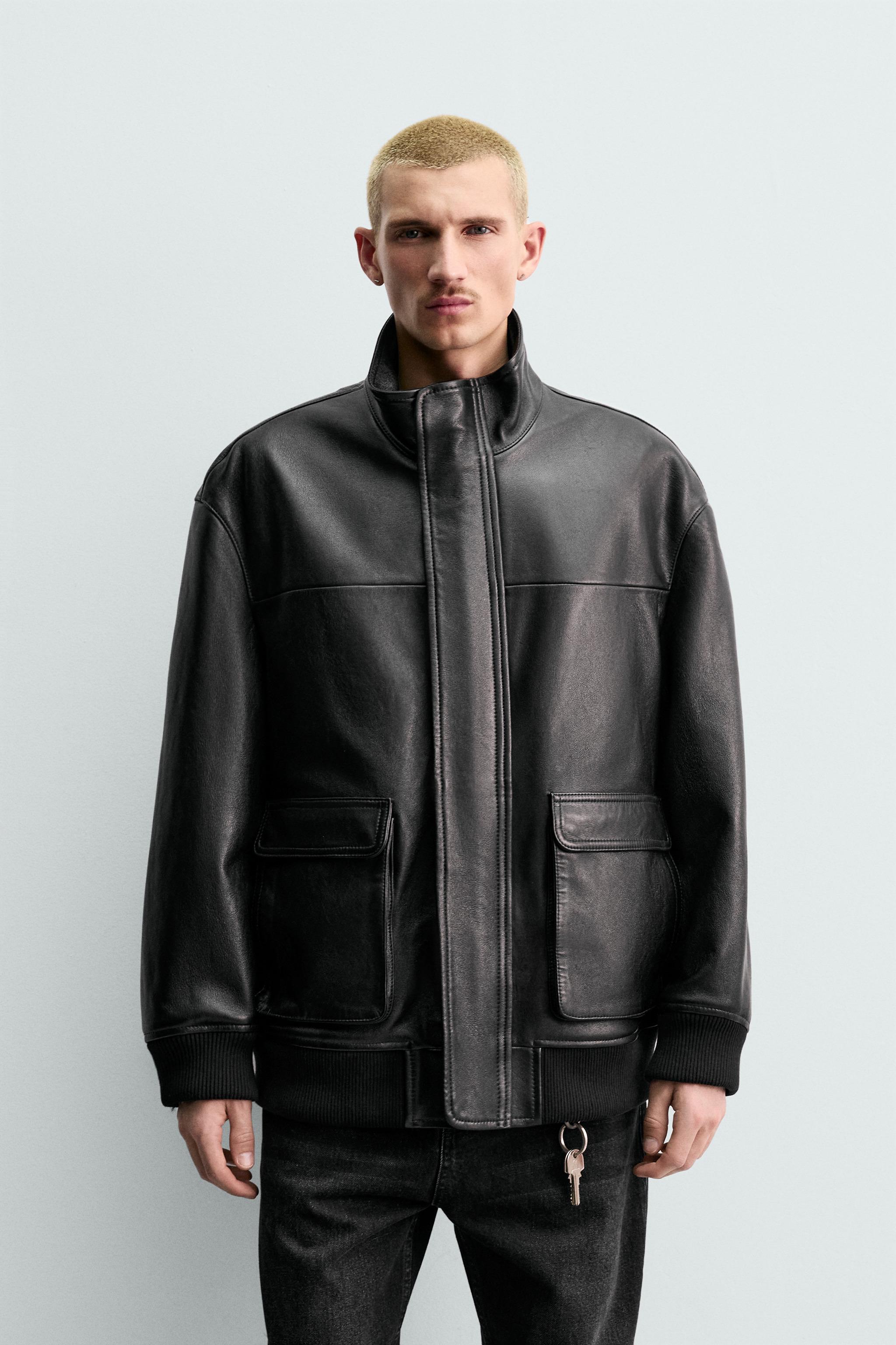 ORIGINS RELAXED FIT NAPPA LEATHER JACKET