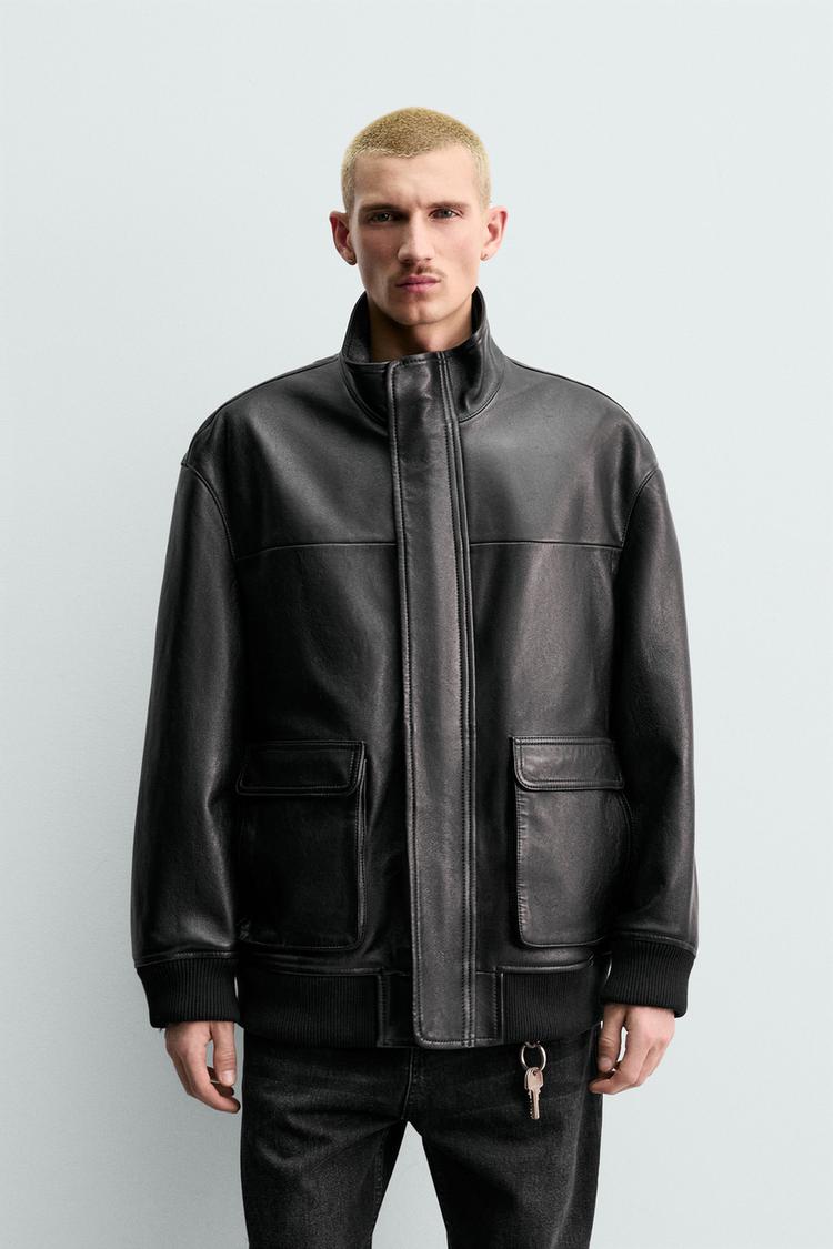 ZARA RELAXED FIT LEATHER JACKET ORIGINS