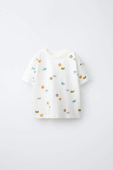 PRINTED T-SHIRT - White by Zara