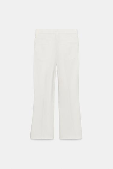 JEAN ZW COLLECTION CROPPED FLARE TAILLE MOYENNE - Blanc de Zara - Image 7