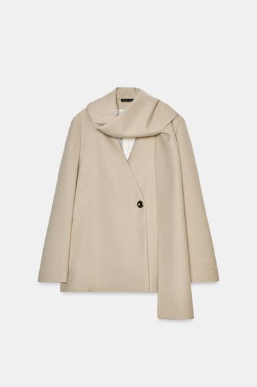 VESTE COL FOULARD - Sable de Zara - Image 6