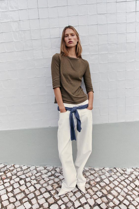 DOUBLE-SIDED T-SHIRT - Brown by Zara - Image 0