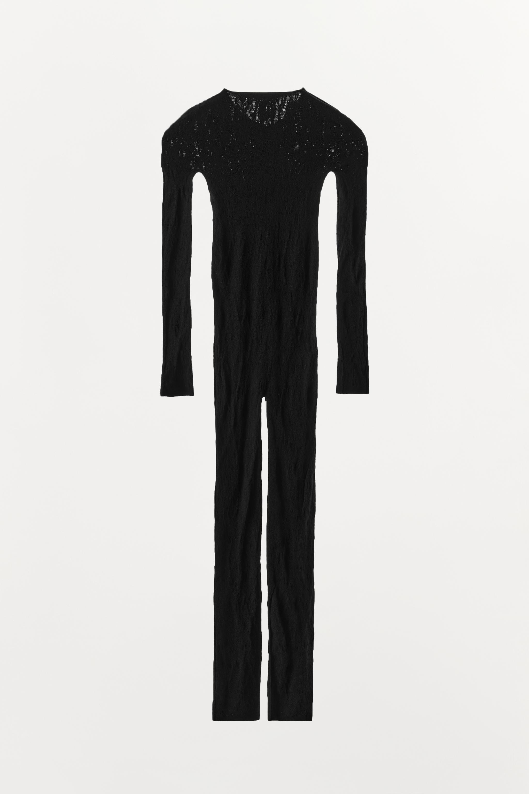 Женские комбинезоны Zara SEAMLESS LACE LONG JUMPSUIT — фото 7
