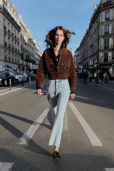 JEANS Z.02 STRAIGHT ANKLE TIRO ALTO - Azul claro de Zara