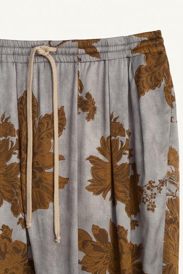 PANTALON FLUIDE COUPE DÉCONTRACTÉE - Imprimée de Zara - Image 6