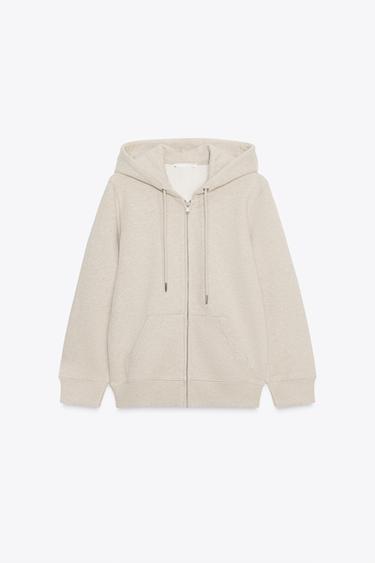 Zara 連帽運動衫 - 斑紋棕黃色