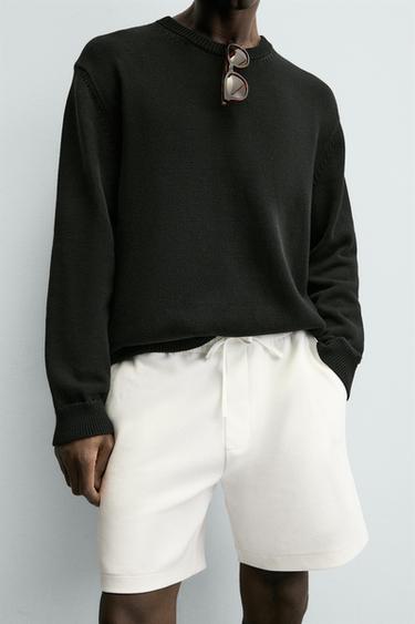 COMFORT TEXTURED BERMUDA SHORTS - Oyster-white by Zara - Image 4