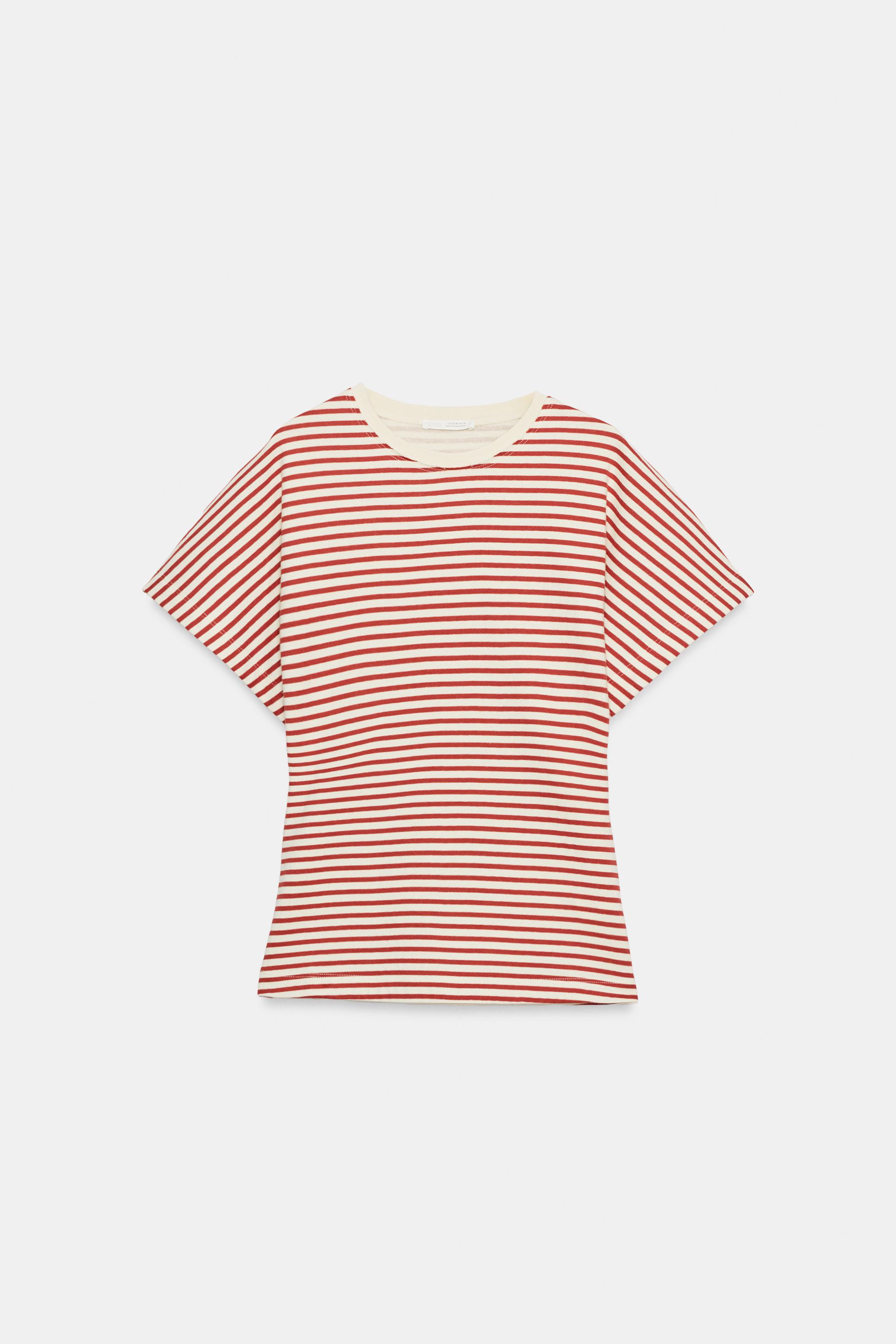 WIDE SLEEVE STRIPED T-SHIRT