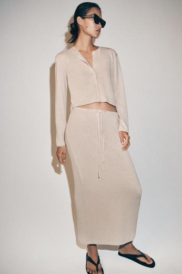 STRAIGHT LONG SKIRT - Beige by Zara - Image 4