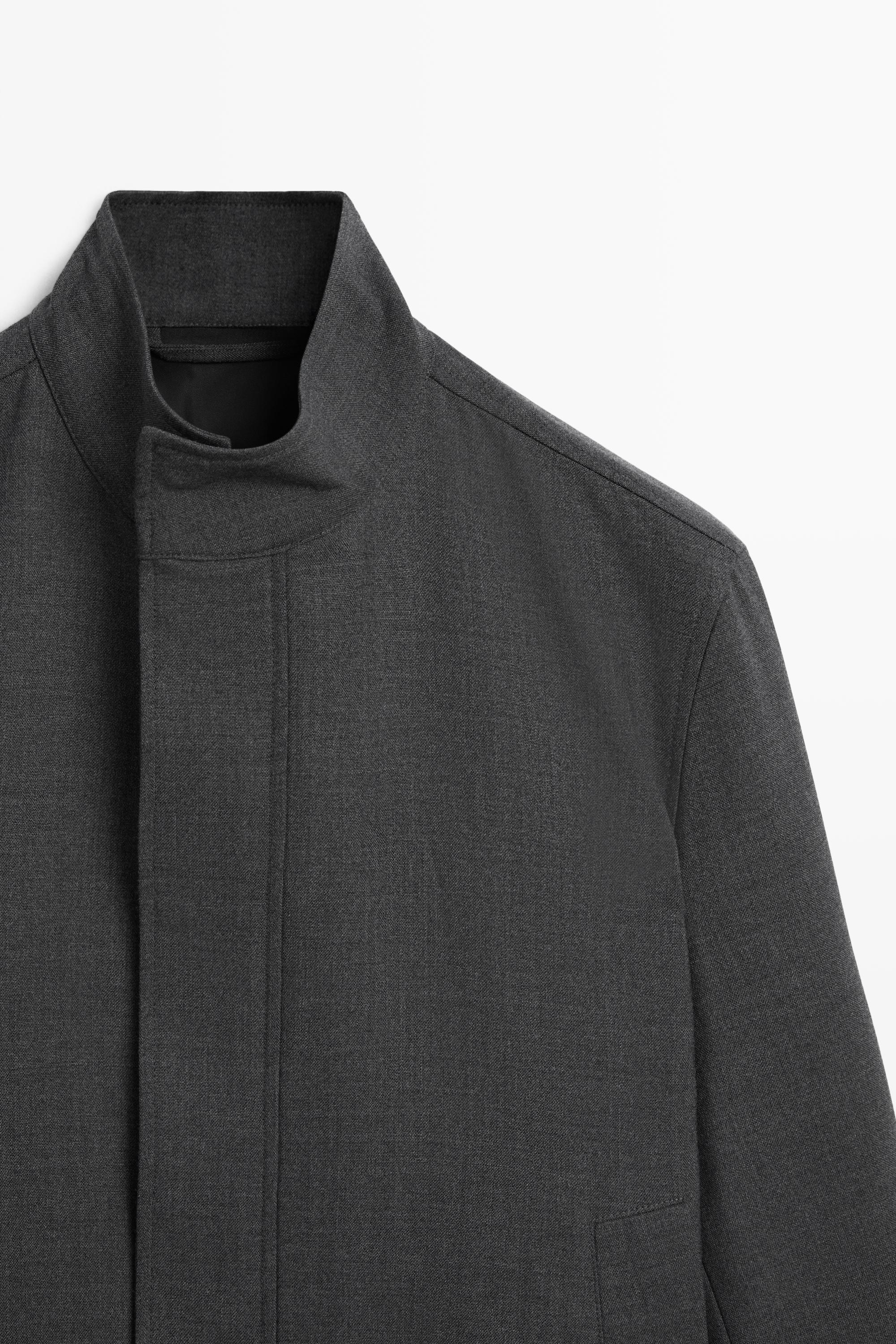 100% wool overshirt