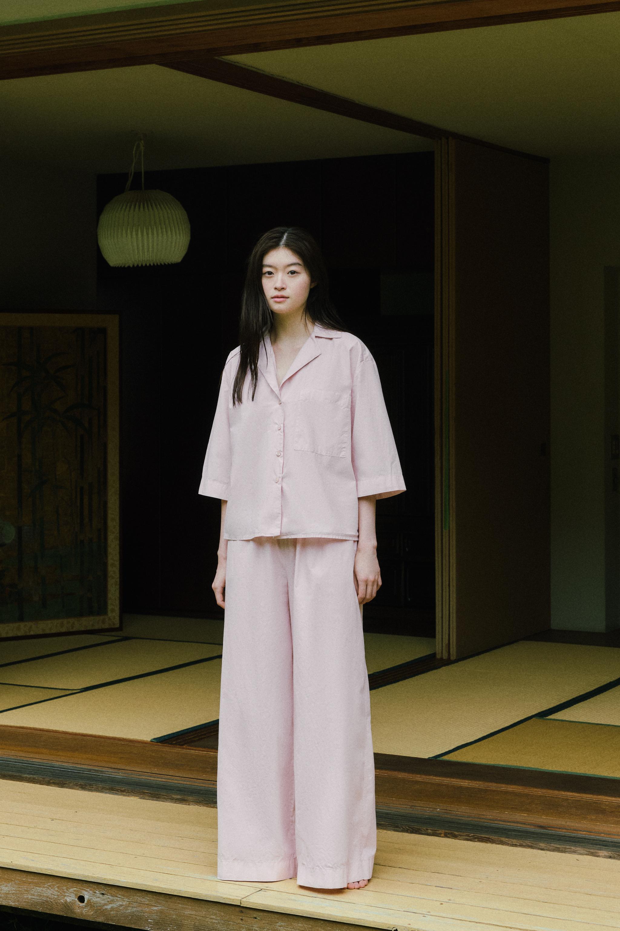 クロップド丈シャツ ZW COLLECTION - ピンク | ZARA Japan / 日本