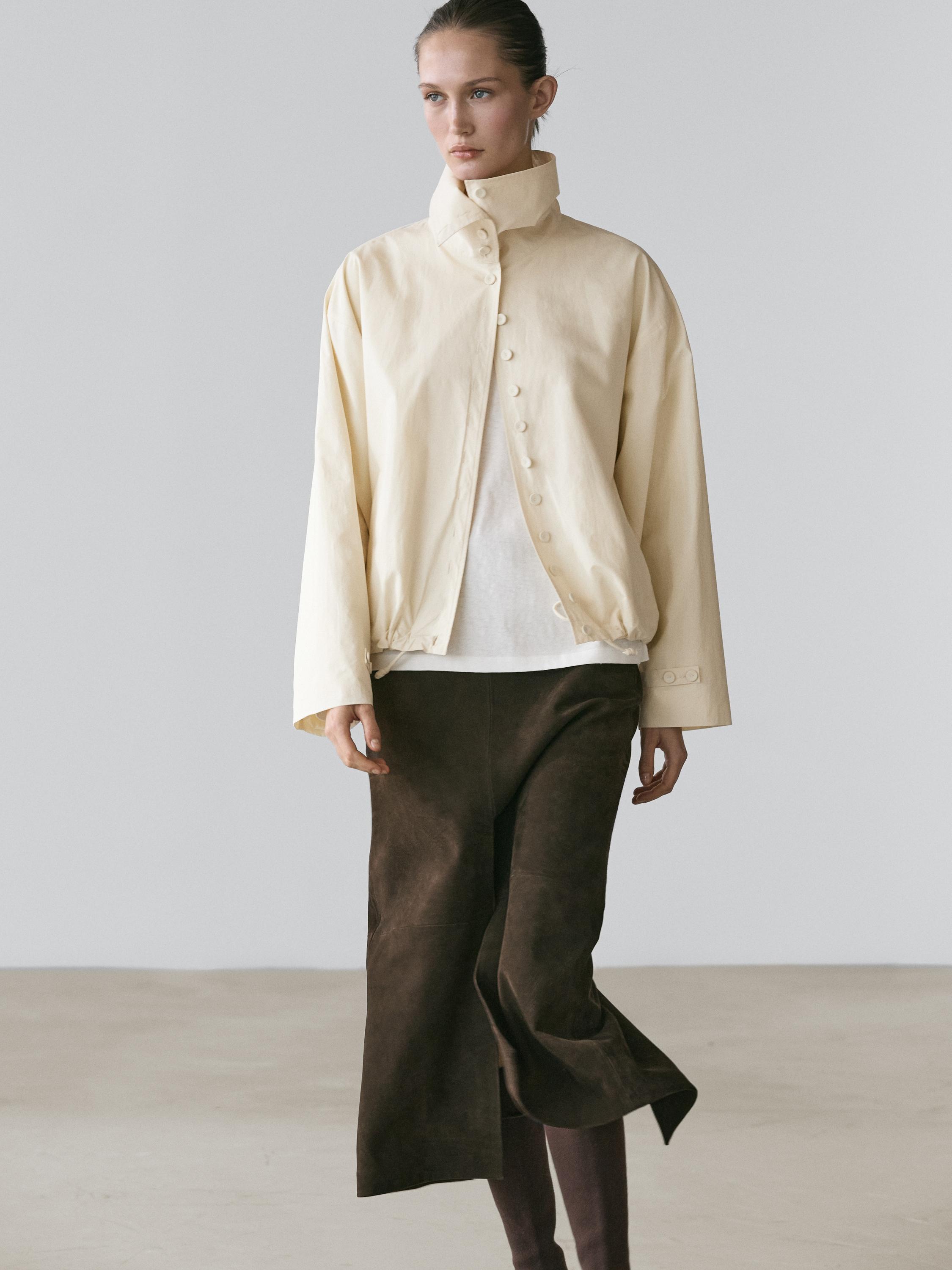 Veste en coton à détail boutons