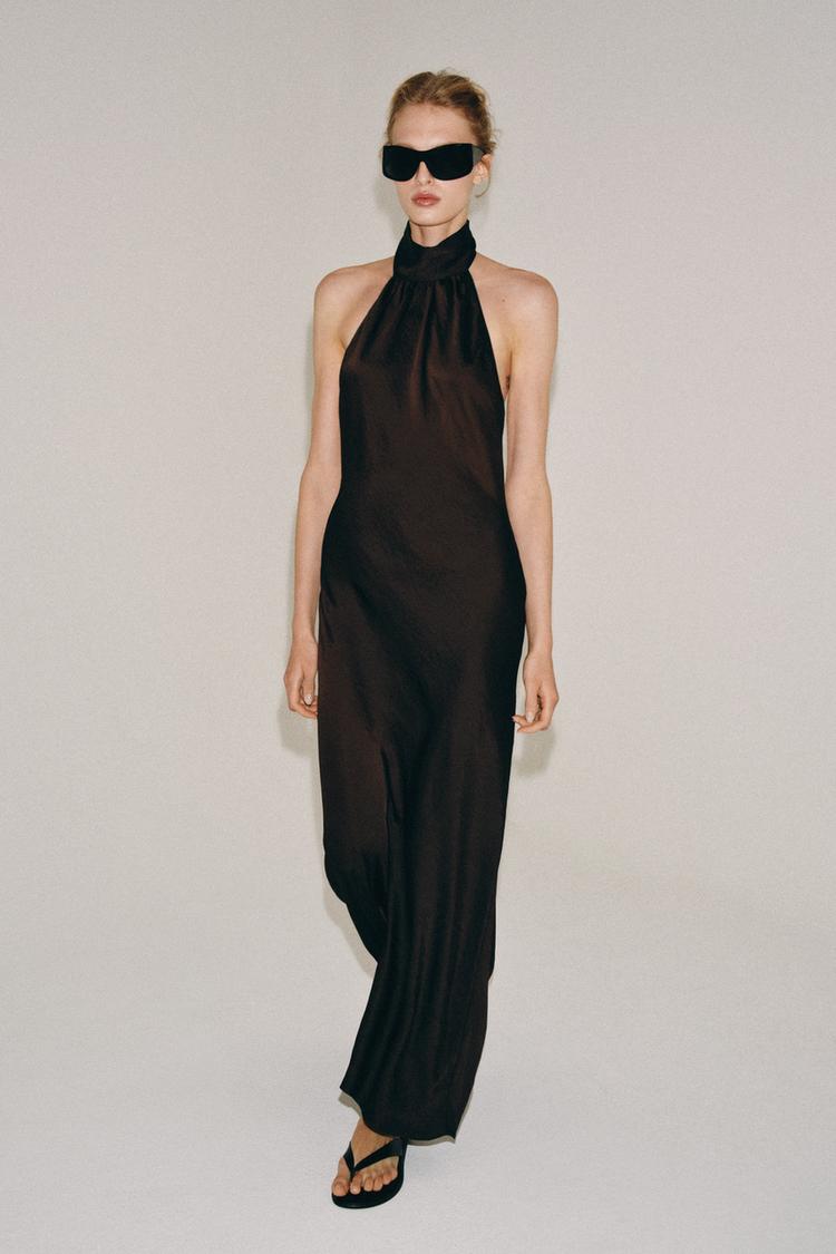 Vestido largo de cuello halter de la colección ZW 5