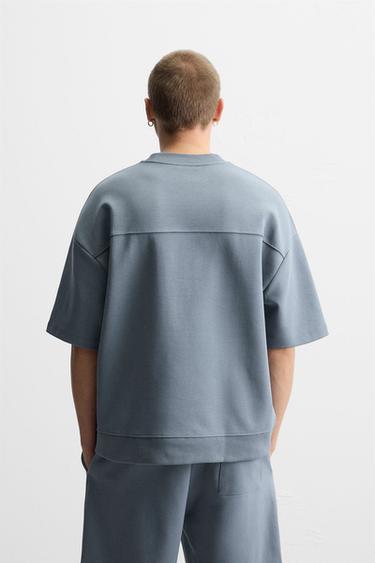 INTERLOCK TEXTURED SWEATSHIRT - Mid-blue by Zara - Image 2