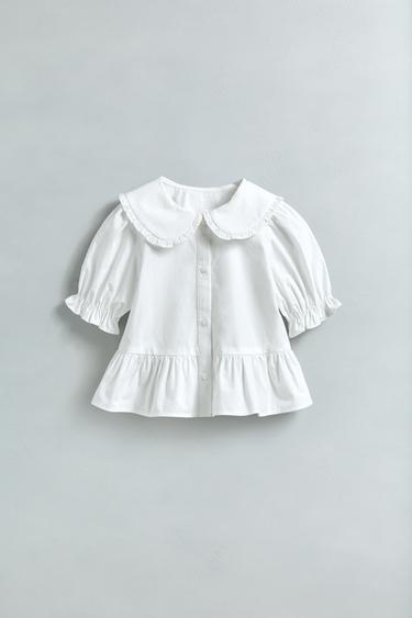 CHEMISE COL CLAUDINE - Blanc de Zara - Image 4