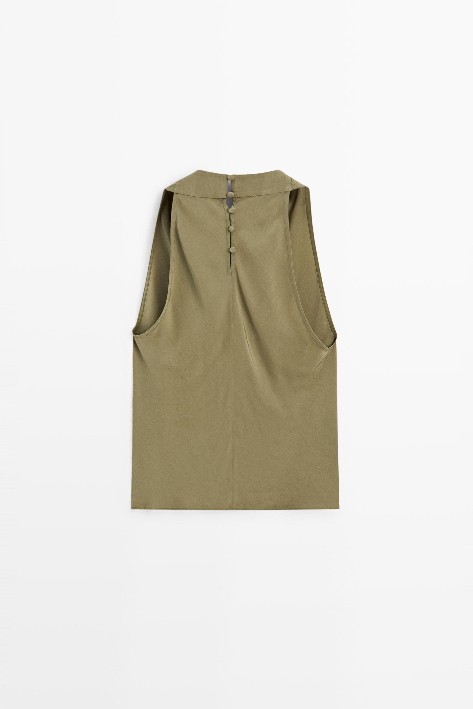 Draped halter top