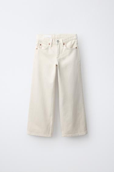 WIDE-LEG JEANS — Ecru 2