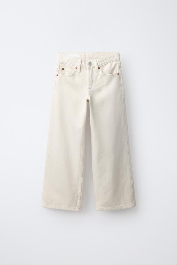 DŽÍNY WIDE LEG - Přírodní od Zara - Obrázek 0
