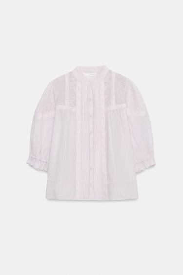 ZW COLLECTION ロマンティックシャツライトリラZaraのZW COLLECTION ロマンティックシャツ - ライトリラ