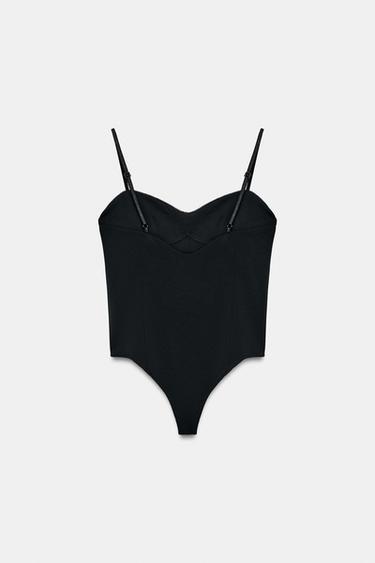 SWEETHEART NECKLINE BODYSUIT - Black by Zara - Image 4
