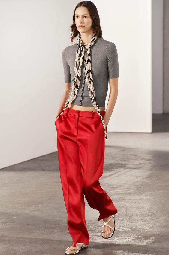 Las mejores ofertas en Pierna ancha pantalones de Terciopelo Rojo para  Mujeres