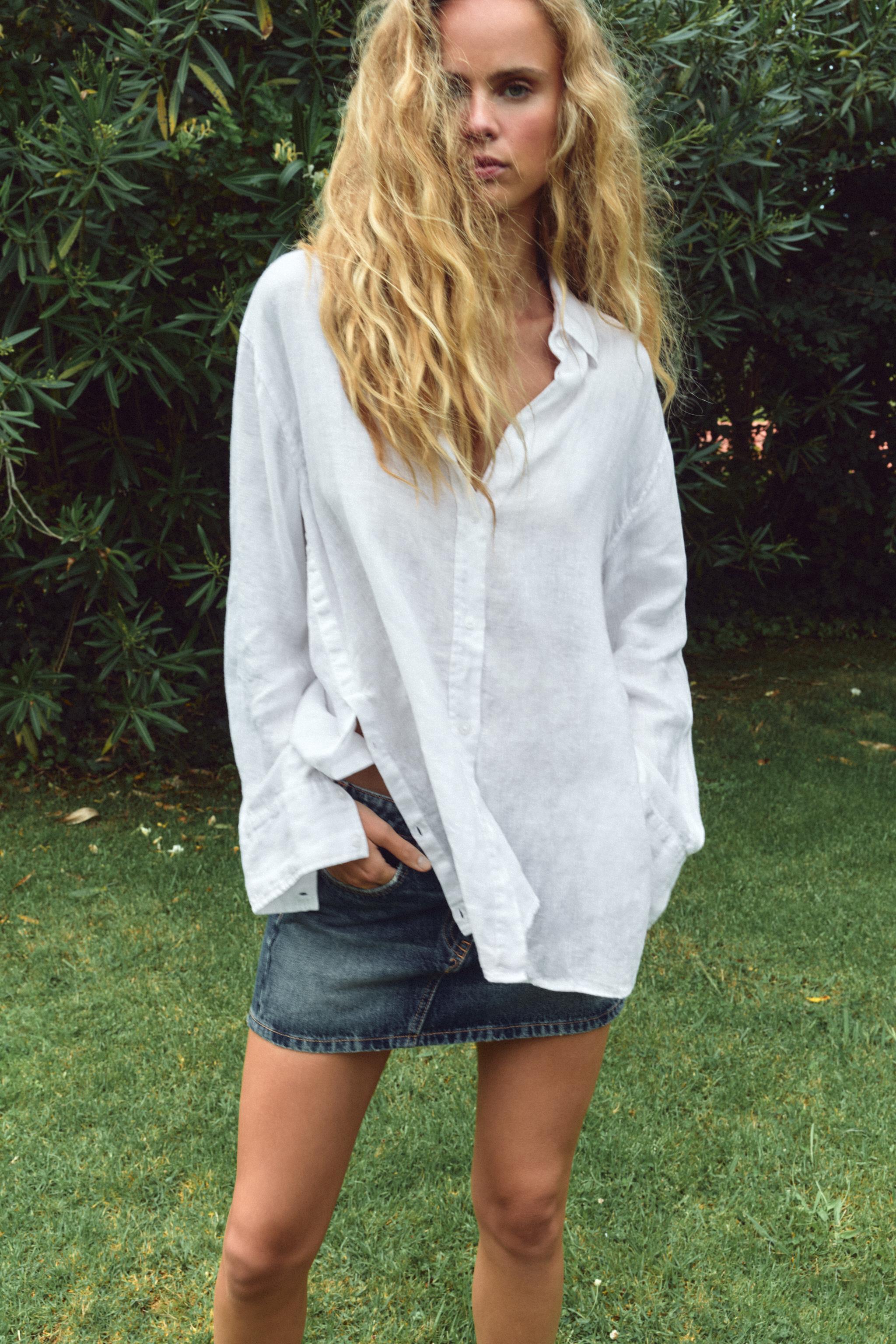 CAMISA OVERSIZE CON LINO