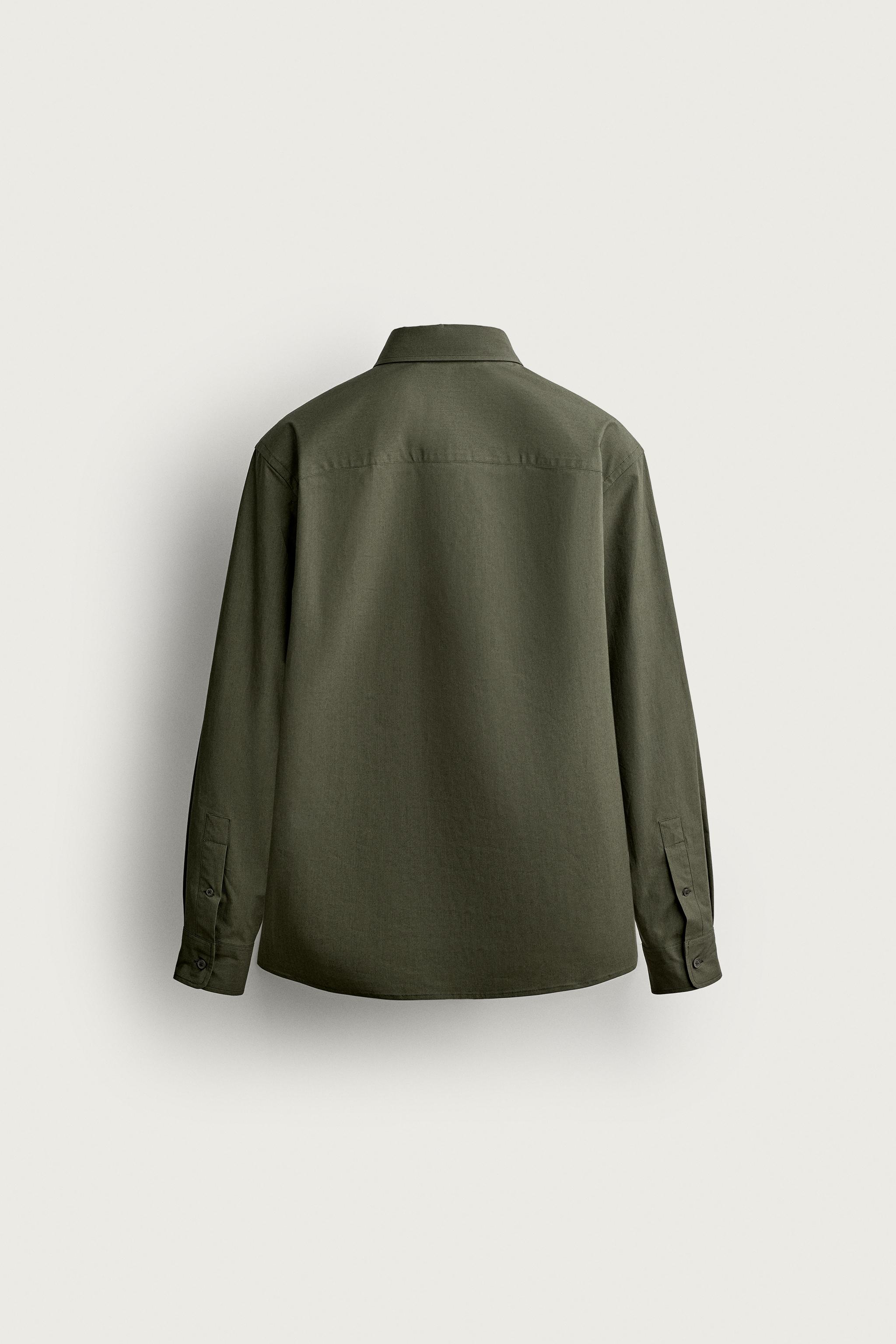 リラックスフィット ネクタイディテールシャツ - カーキ | ZARA Japan