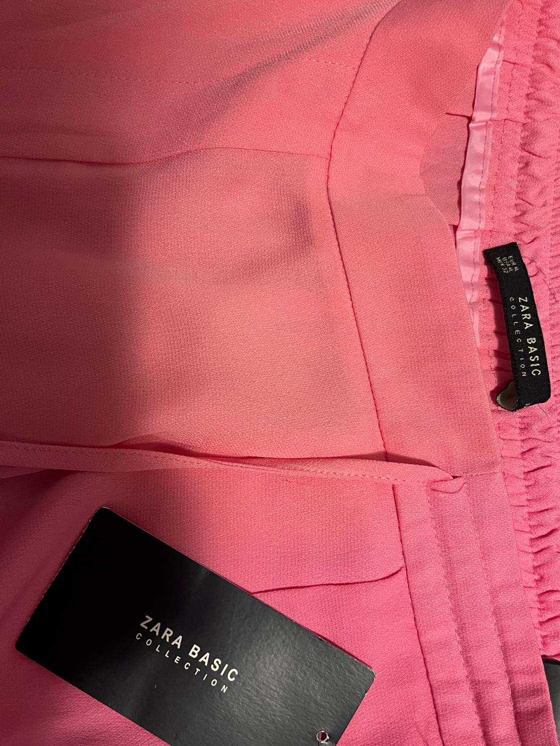 PANTALÓN FLUIDO ROSA CON GOMA CINTURA Y CORDÓN AJUSTABLE - Image 4