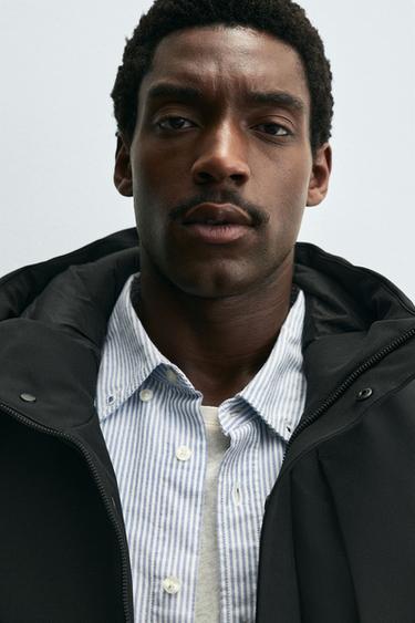 TECHNICAL HOODED JACKET - Black by Zara - Image 4