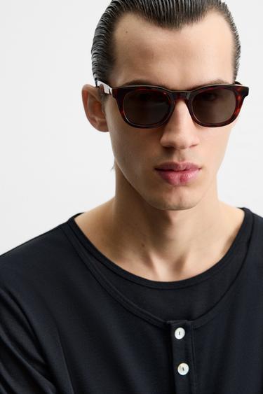 DOUBLE COLLAR BUTTON T-SHIRT - Navy blue by Zara - Image 5