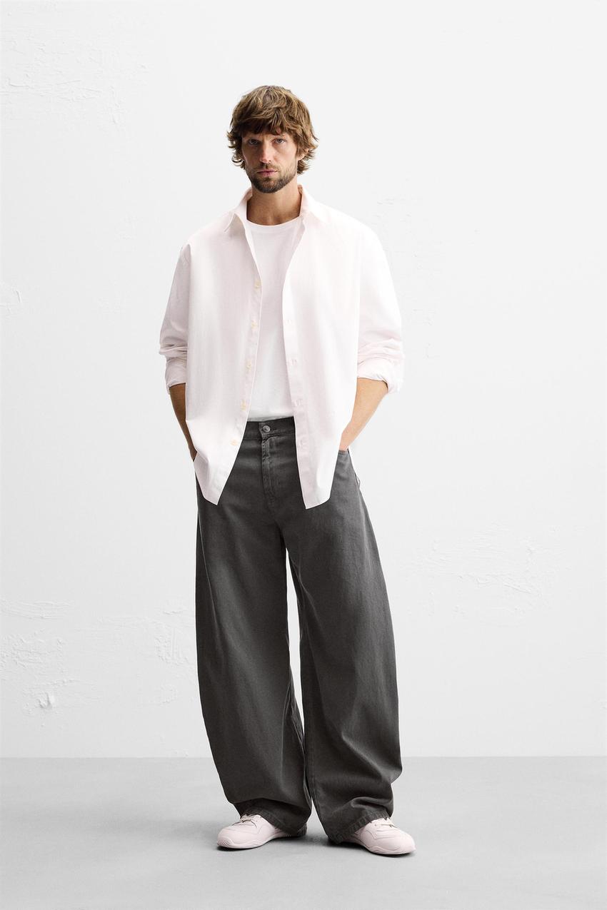 BALOON FIT デニムパンツ - グレー | ZARA Japan / 日本