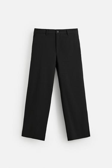 REGULAR FIT SUIT TROUSERS - Black by Zara - Image 4