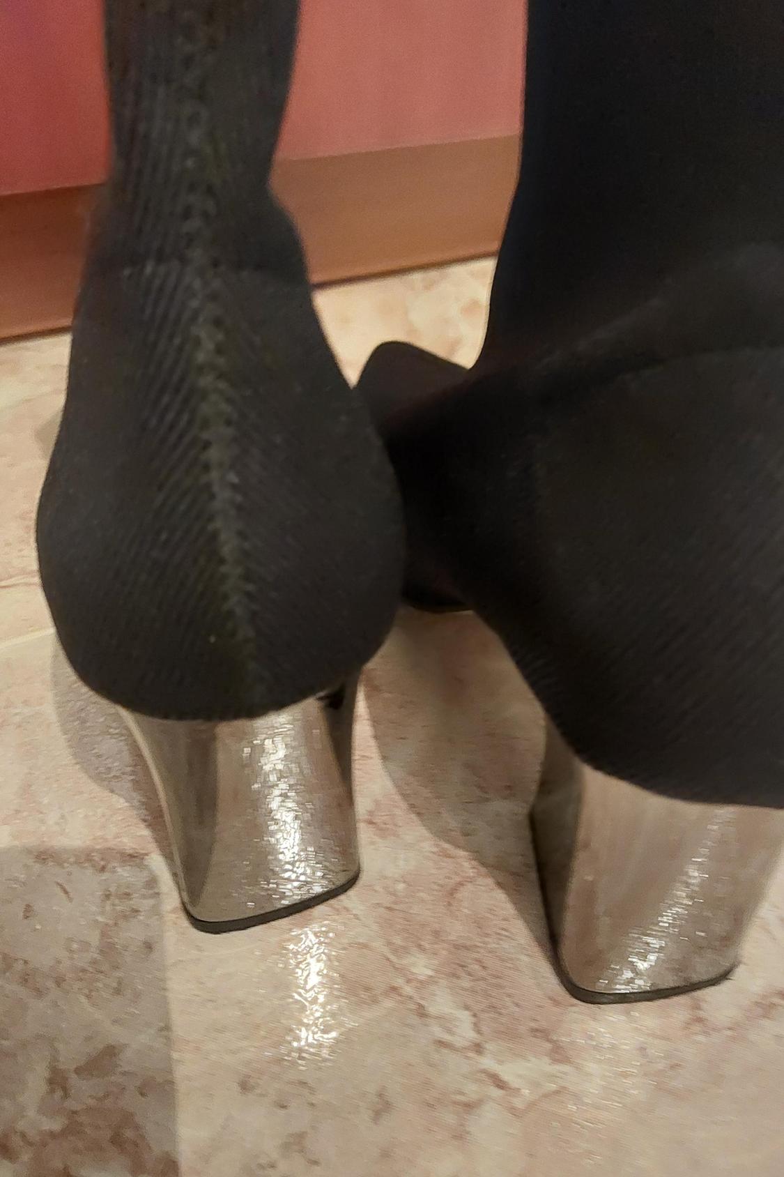 FABRIC HIGH HEEL ANKLE BOOTS WITH STRETCH - Image 3