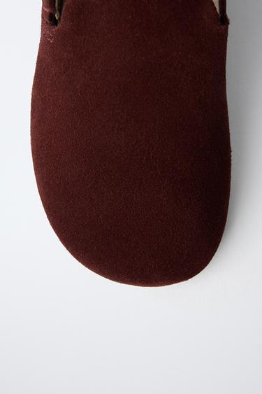 LIMITED EDITION LEATHER BABOUCHE SLIPPERS - Burgundy Red by Zara - Image 5