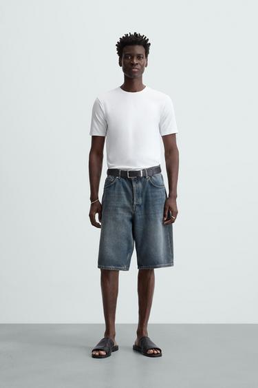 Zara BASIC SLIM FIT T-SHIRT - White - Image 0