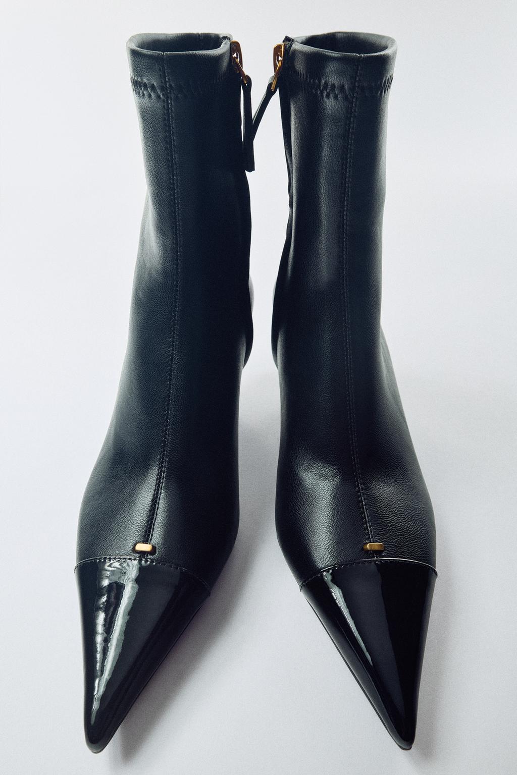KITTEN HEEL BOOTEE WITH TOECAP